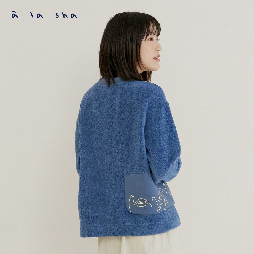 a la sha 家族長袖毛毛上衣 1