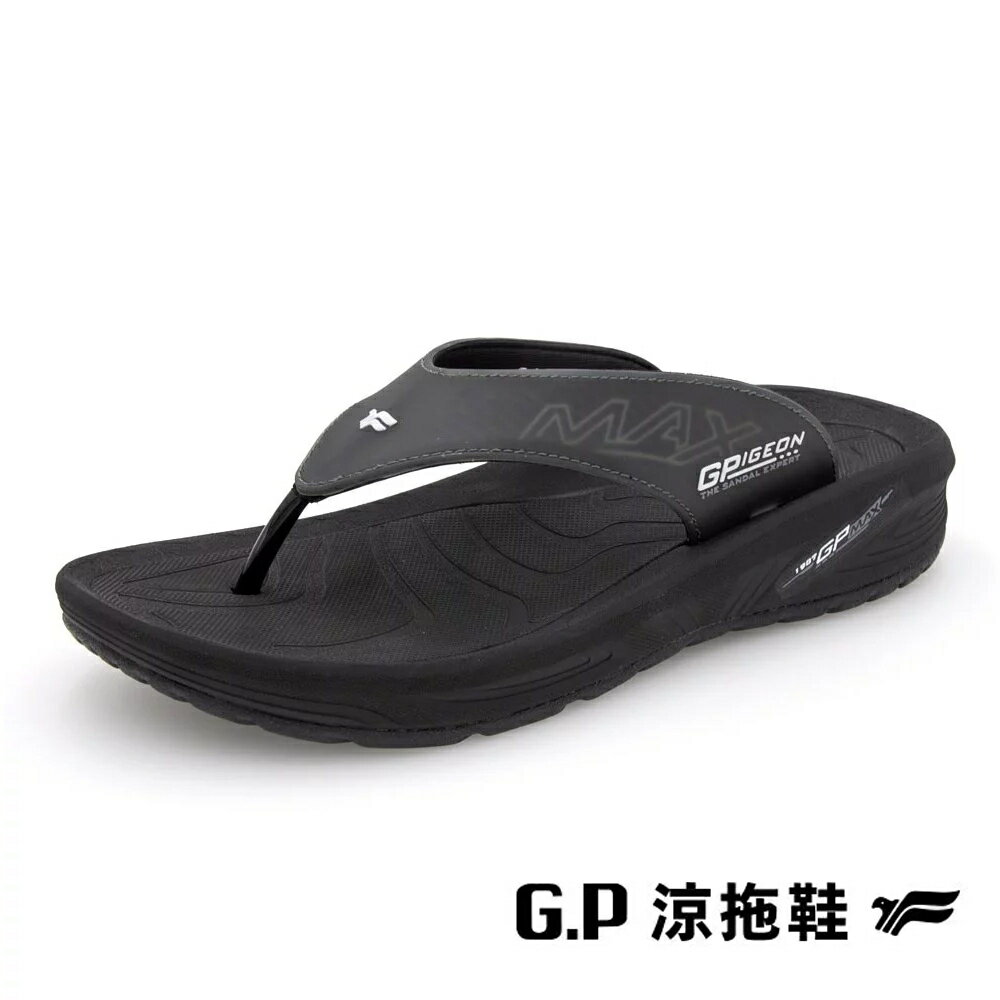 G.P(男)極致輕量防水夾腳拖鞋 男鞋－黑色