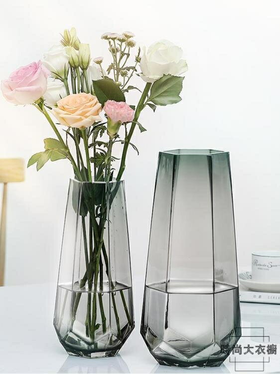 ❀樂天優選好物❀ 玻璃透明花瓶擺件客廳插花北歐簡約水養瓶【極有家】