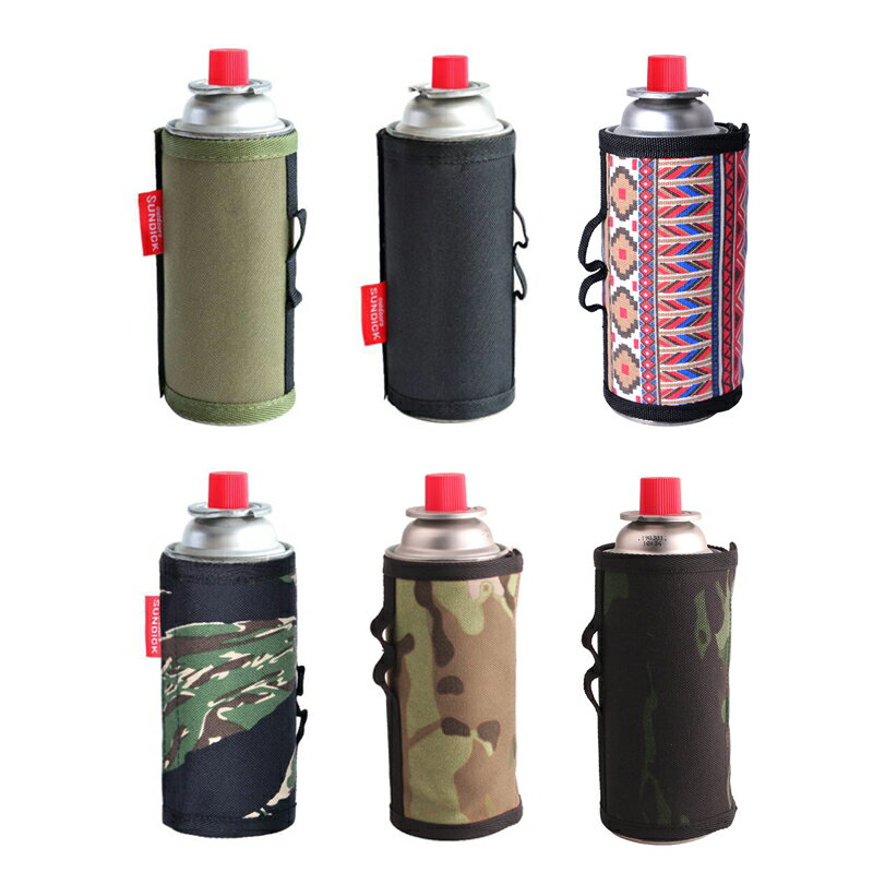 【露營趣】DS-386 迷彩卡式瓦斯罐套 防撞套 瓦斯罐保護套 風格 野炊 野營 露營