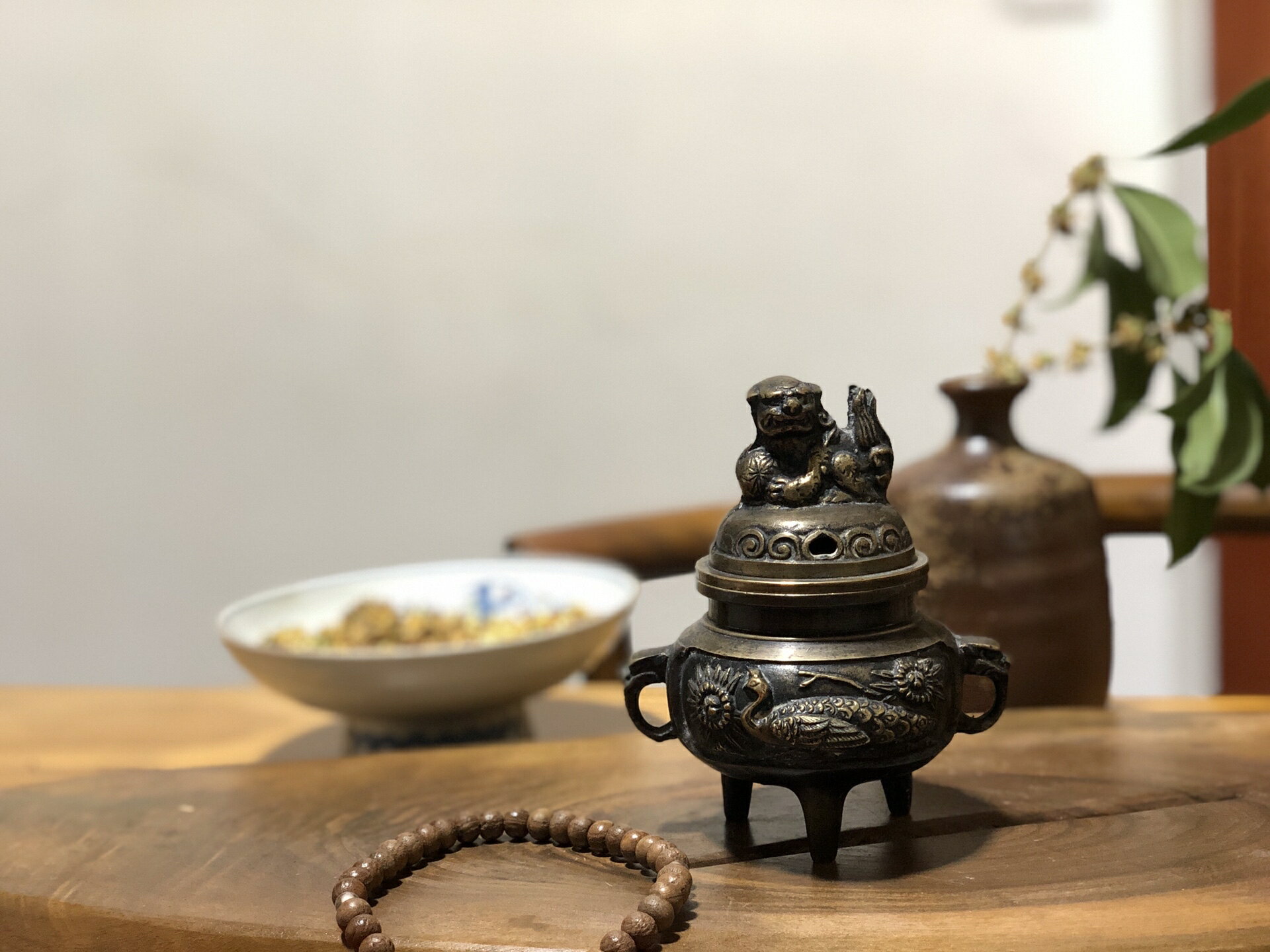 銅製 六角 象足 獅子蓋 香炉 未使用 共箱(LC790) TP00038840017572_R1_m.jpg