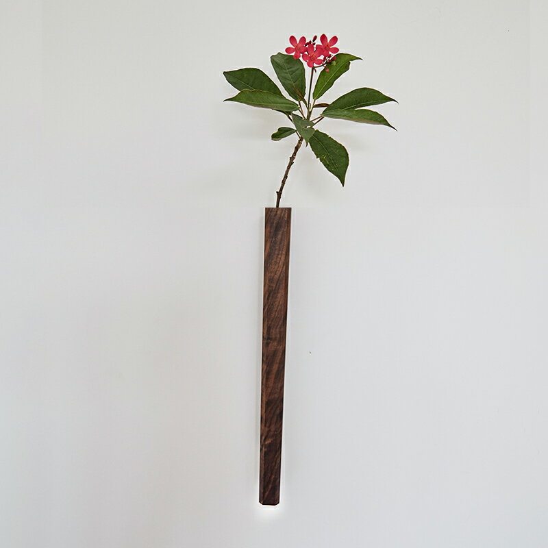 梵瀚 日式實木水培花瓶壁掛式客廳裝飾擺件墻上真花干花插花花器
