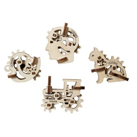 Ugears手癢系列 Fidget - 迷你紀念套組來自烏克蘭.橡皮筋動力.機械驚奇 ! 科學玩具 3