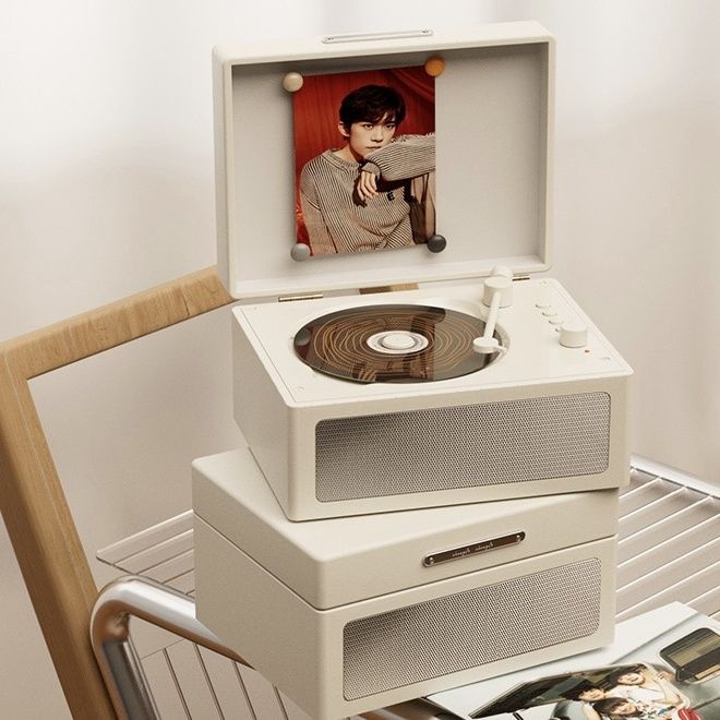 懷舊復古CD播放器一體式CD機音箱hifi音U盤TF卡專輯擺件禮品【北歐家居生活】