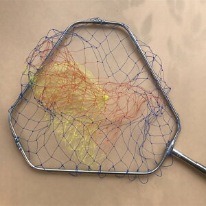 三角形不銹鋼實心折疊抄網膠絲大魚泥鰍網伸縮抄網桿漁具捕魚用品