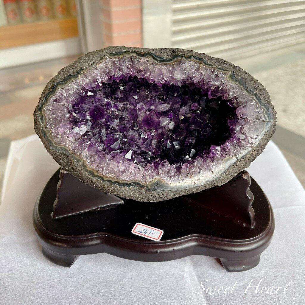 天然 烏拉圭🇺🇾5A財寶袋圓洞型 紫晶洞 紫水晶洞🔮紫遇貴人😘系列 1.9kg 編號:234
