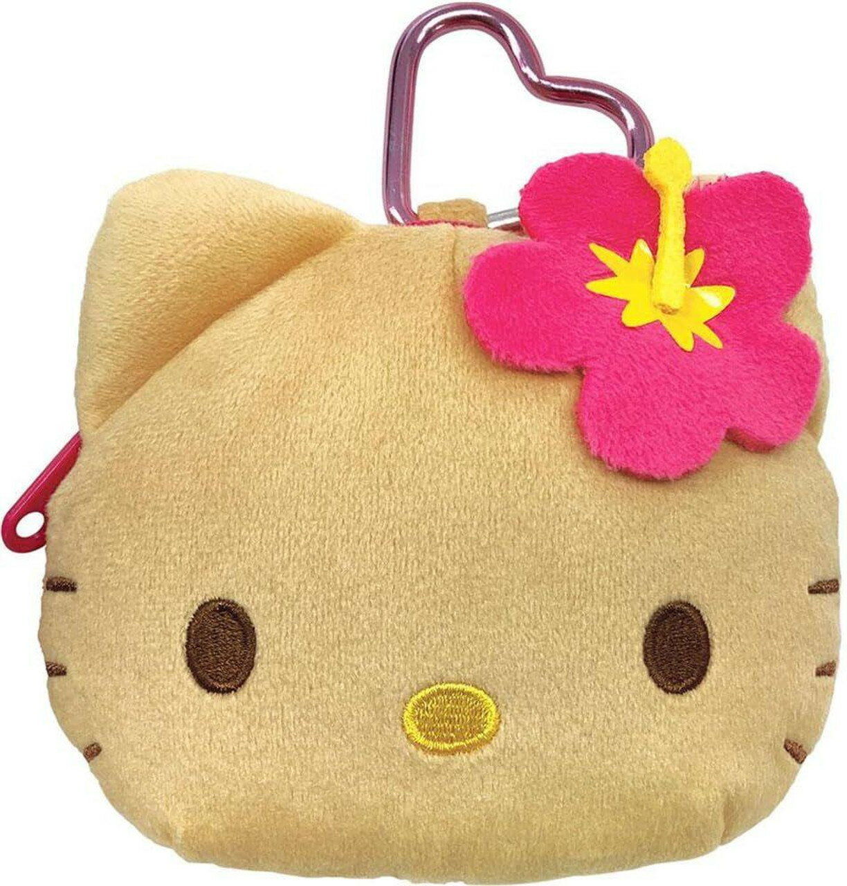 【震撼精品百貨】凱蒂貓 Hello Kitty~日本SANRIO三麗鷗 KITTY絨毛造型零錢包吊飾-曬黑*25579