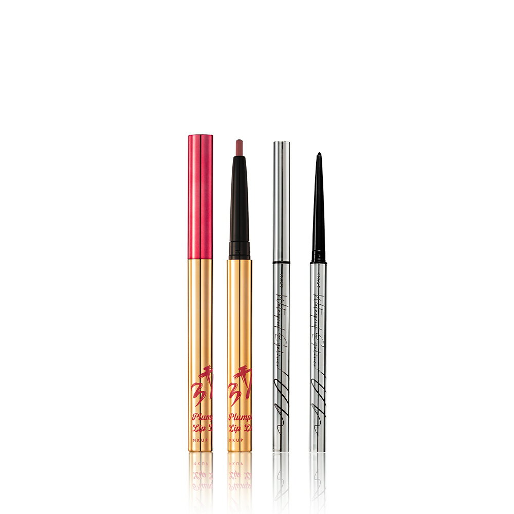 MKUP 美咖【新品上市】立體嘟嘟唇線筆+絕對持久抗暈眼線膠筆