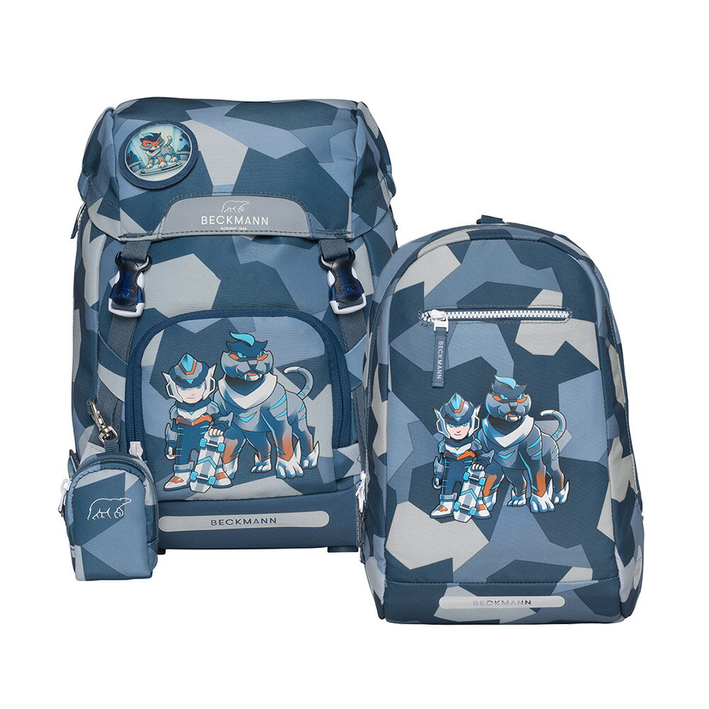【毒】Beckmann Classic 22L 兒童護脊書包+Gym 12L輕便後揹包 - 光速Tige