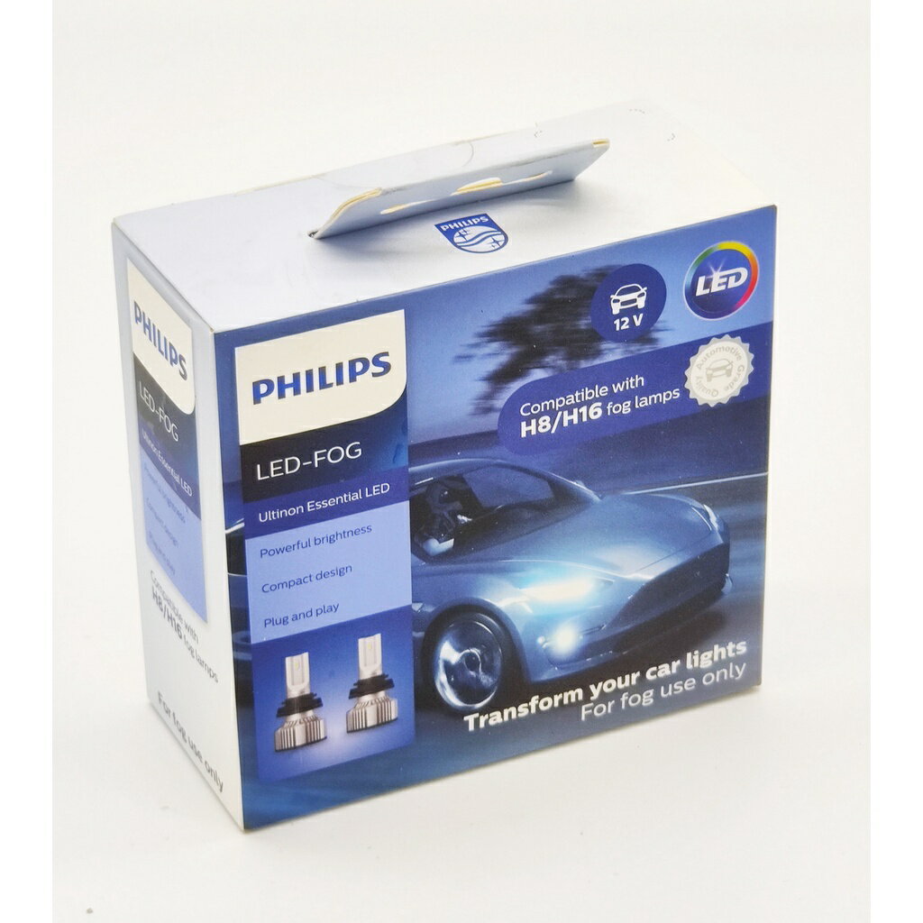德國照明大廠 PHILIPS 飛利浦 H8 H16 Ultinon Essential 6500K LED 霧燈 燈泡
