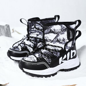 【免運】可開發票 兒童雪地靴冬季新款男童加絨加厚靴子中大童時尚保暖鞋子