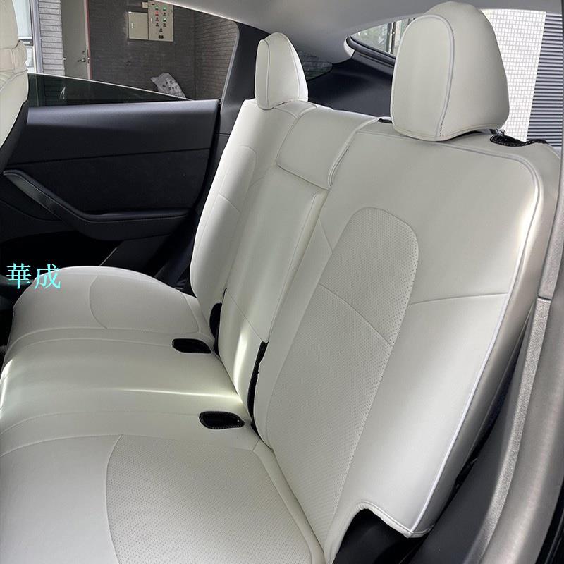 汽車坐墊 【下等請選宅配】 適用於特斯拉model3/Y專用座套全包坐墊四季白色座椅套訂製