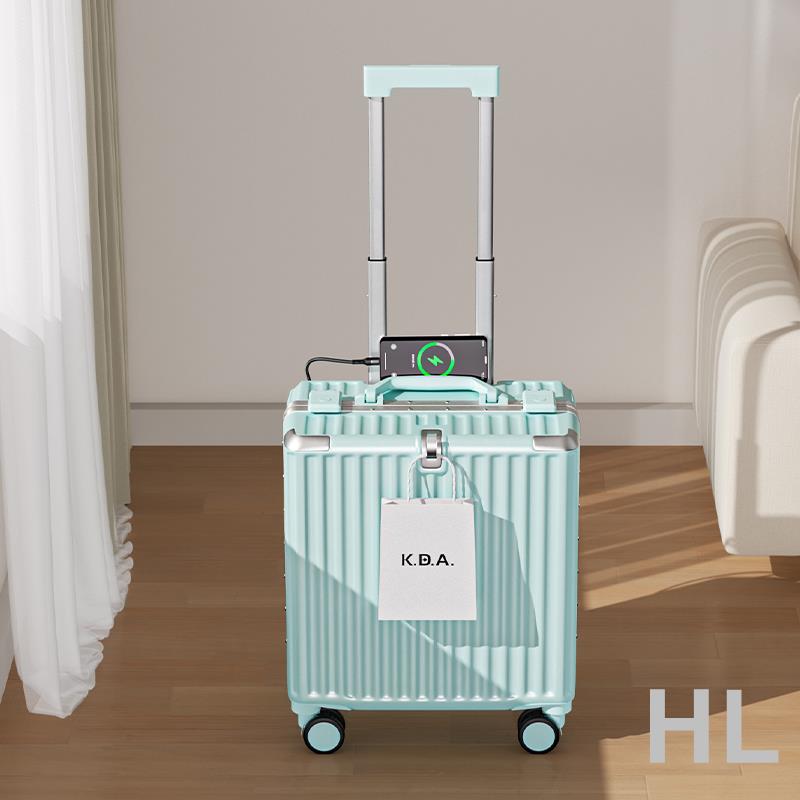 HL 2023新款行李箱拉桿箱女小型輕便多功能萬向輪登機密碼旅行箱18寸