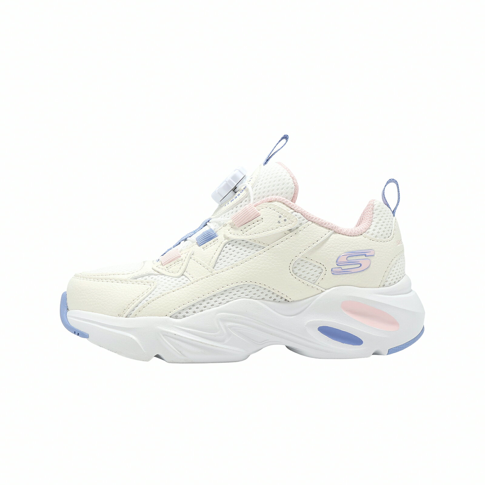 Skechers 休閒鞋 Stamina Airy 中大童 米白 藍 旋鈕 緩震 運動鞋 319090LNTMT