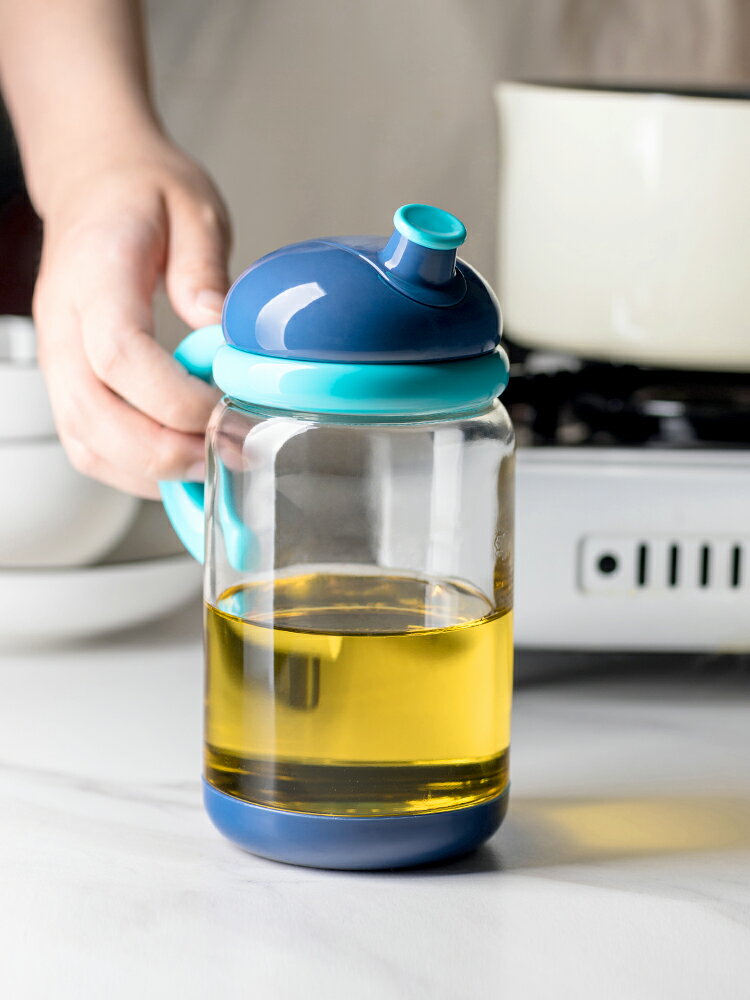 自動開合防漏油瓶玻璃小油壺家用廚房油壸油罐裝醬油瓶倒油瓶塑料