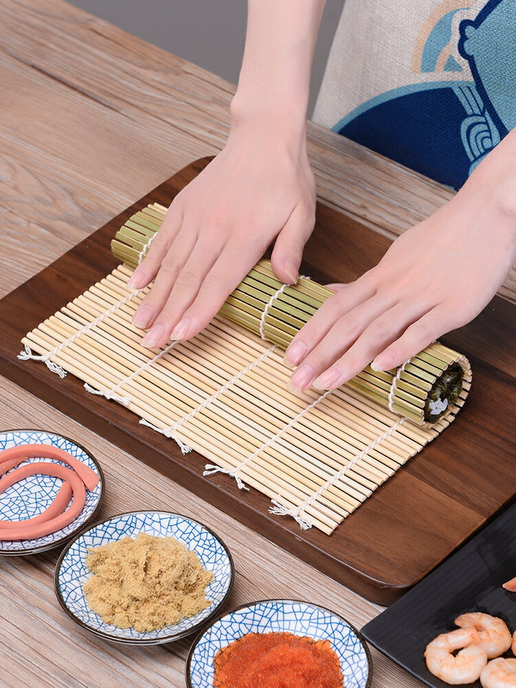 優購生活 日本家用不粘壽司簾子做壽司的工具竹簾卷席紫菜包飯竹子卷簾模具