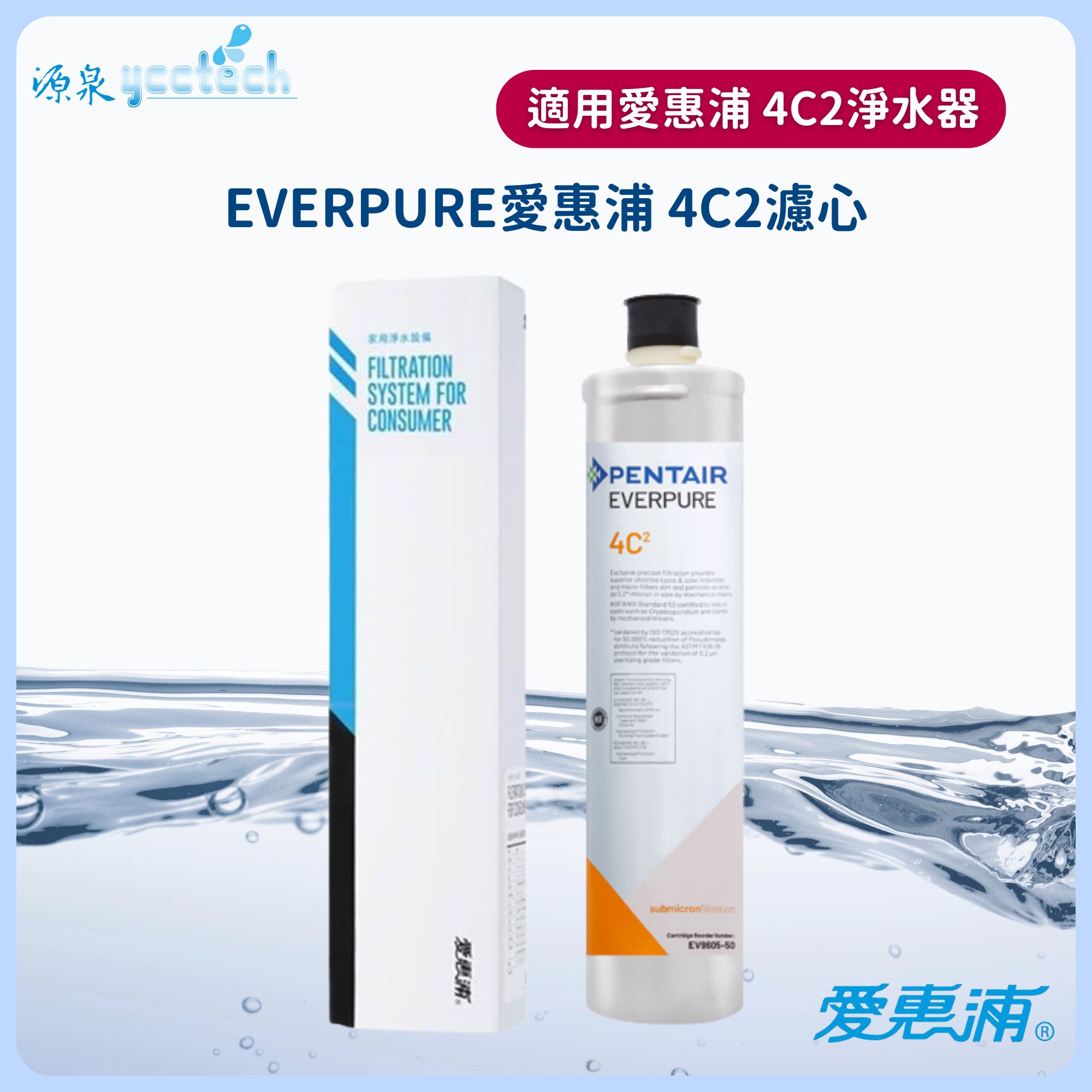 EVERPURE 愛惠浦 公司貨 4C2淨水器生飲設備用濾芯