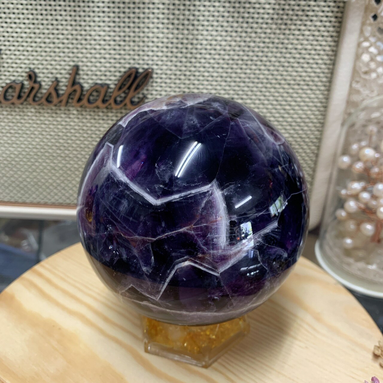 Sweet Heart 田芯精品❤️天然 大能量 虎牙紫水晶球🔮直徑9.5cm 正財 開智慧 貴人必備 NO.295 1