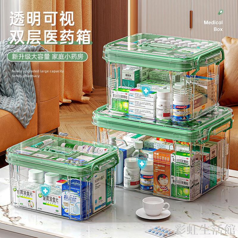 醫藥箱家用多層嬰兒藥品收納箱透明家庭小藥箱急救箱醫用收納盒子