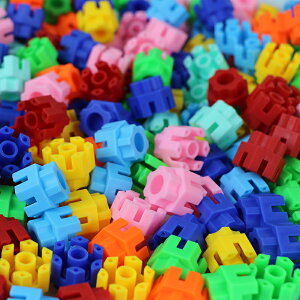 兒童拼插六角顆粒積木幼兒園手工區構建區材料寶寶益智塑料玩具