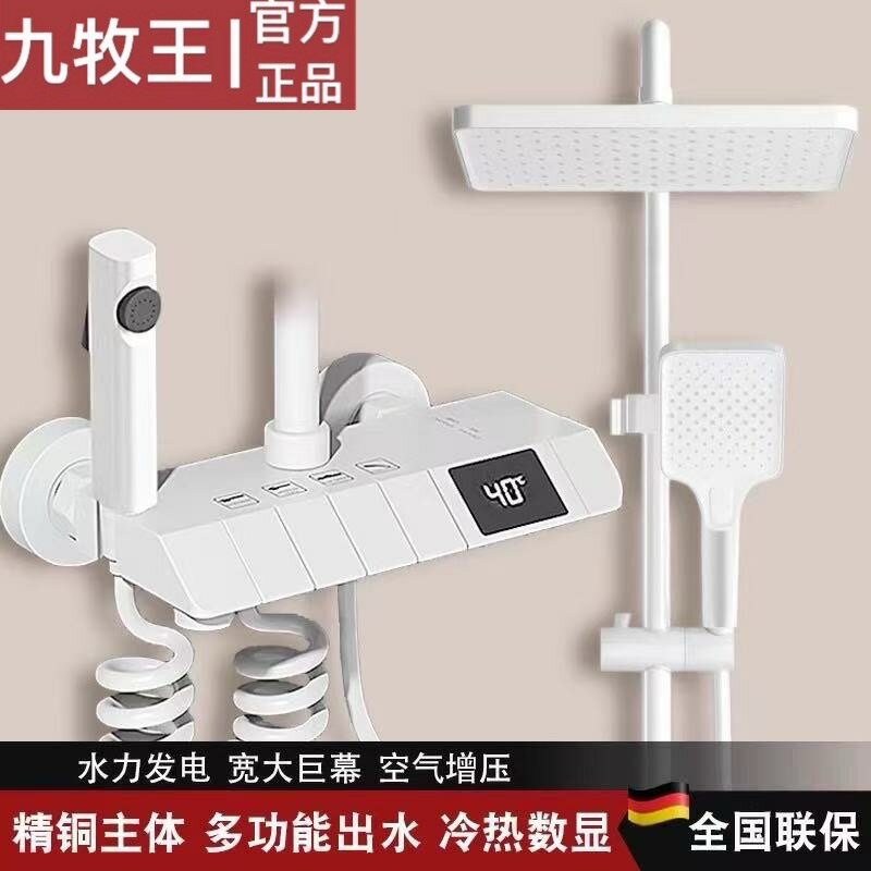 {可打統編 保固一年}淋浴花灑套裝全銅淋浴器花灑家用恒溫增壓衛浴噴頭浴室淋雨水龍頭 0