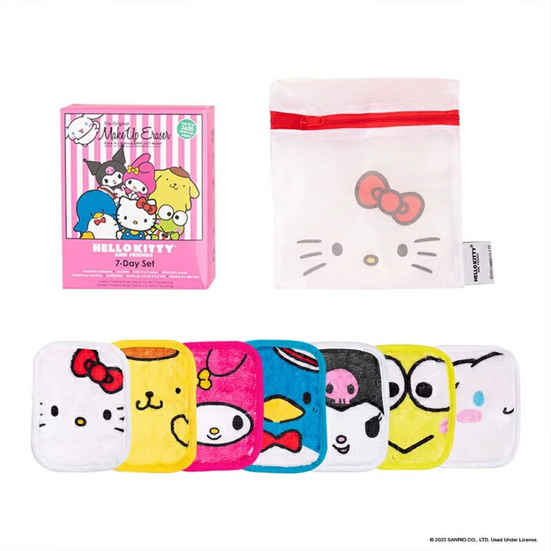 Makeup Eraser 原創魔法卸妝巾-Hello Kitty三麗鷗家族七件組