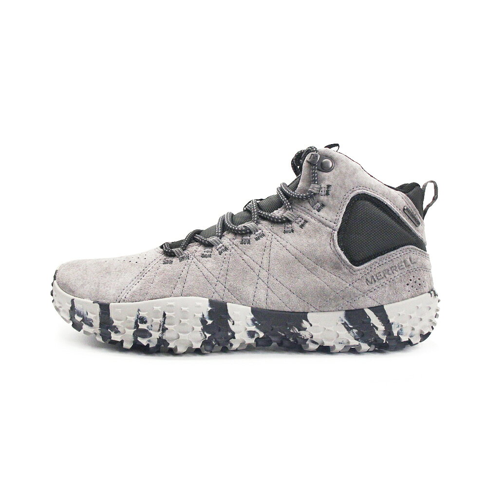 MERRELL(男)Wrapt Mid Wp 中筒麂皮休閒鞋 男鞋-深灰色 2