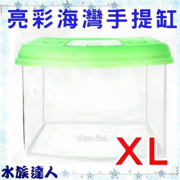 推薦【水族達人】【飼育箱】《亮彩海灣手提缸 XL 特大 C-CE-01》飼育盒 藍 綠 2種顏色隨機出貨 甲蟲  獨角仙