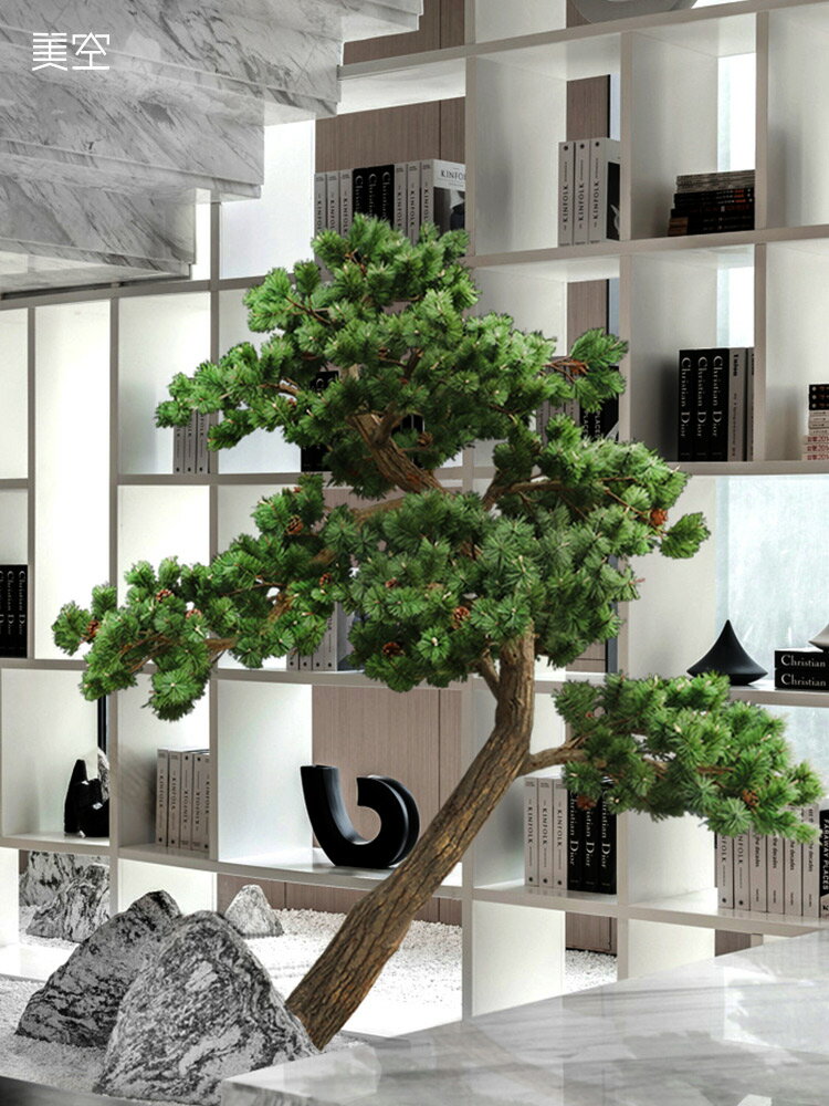 美空大型室內裝飾假松樹模擬黑松樹落地花藝綠植別墅庭院造型擺件