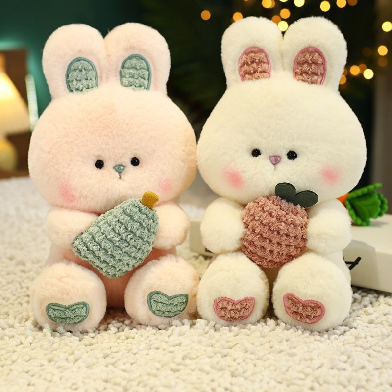 可愛兔子安撫玩偶小白兔公仔毛絨玩具布娃娃抱枕兒童女孩生日禮物