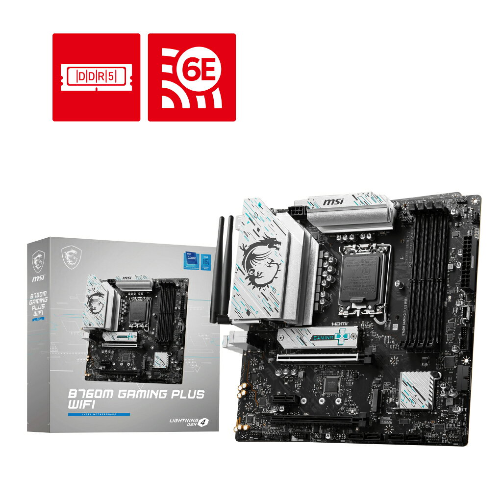 MSI 微星 B760M GAMING PLUS WIFI M-ATX DDR5 1700腳位 主機板 8