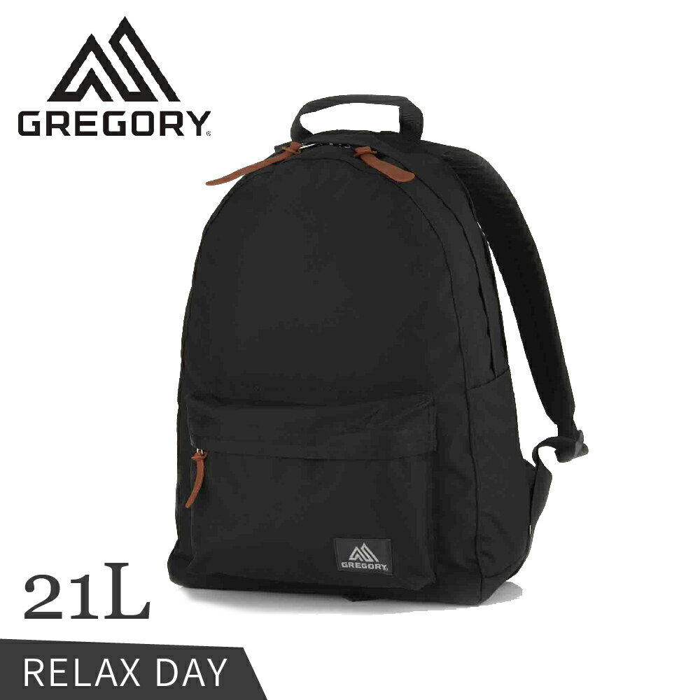 【GREGORY 美國 21L RELAX DAY後背包《黑》】155766/雙肩背包/日系街包/休閒背包/登山/旅行/健行