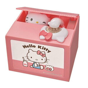 【震撼精品百貨】Hello Kitty 凱蒂貓~日本SANRIO三麗鷗 KITTY 偷錢箱存錢筒-粉黃側坐*37677