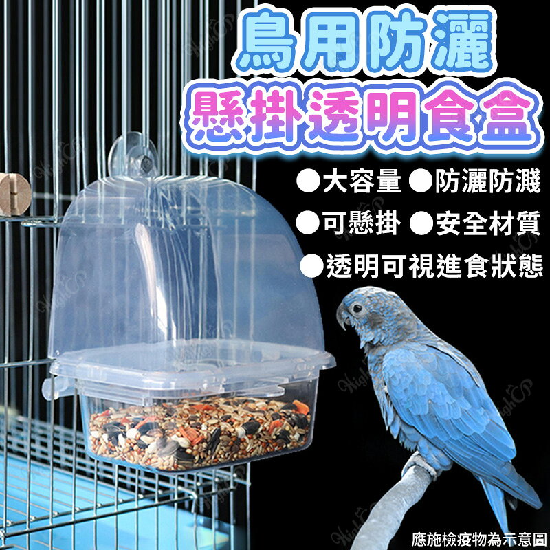 鳥用防灑懸掛透明食盒 鳥用掛碗 防灑食盒 懸掛餵食器 透明食盒 鳥用品 鳥食盒 鸚鵡【250704】