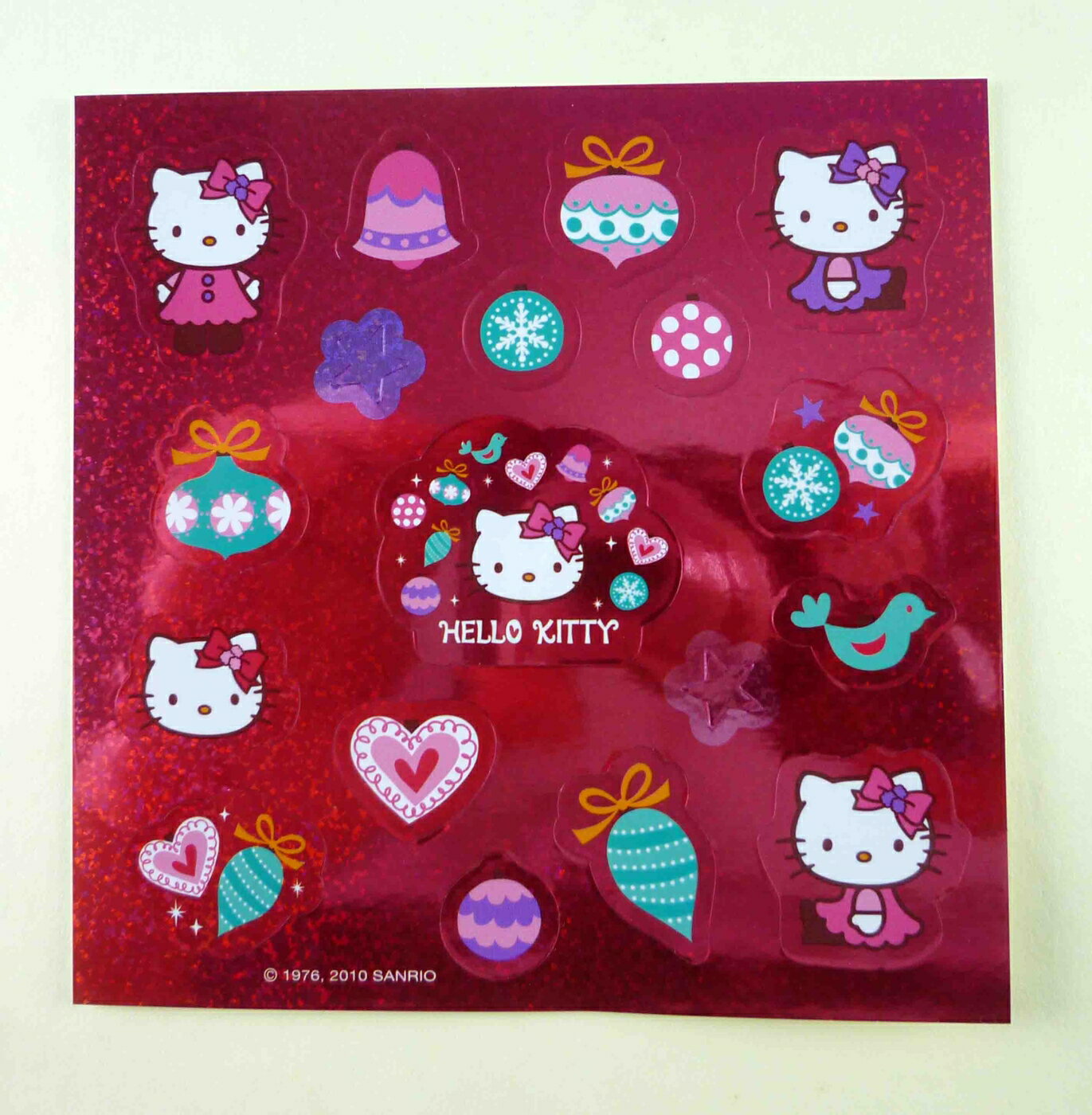 【震撼精品百貨】Hello Kitty 凱蒂貓 KITTY貼紙-閃亮-紅鳥 震撼日式精品百貨