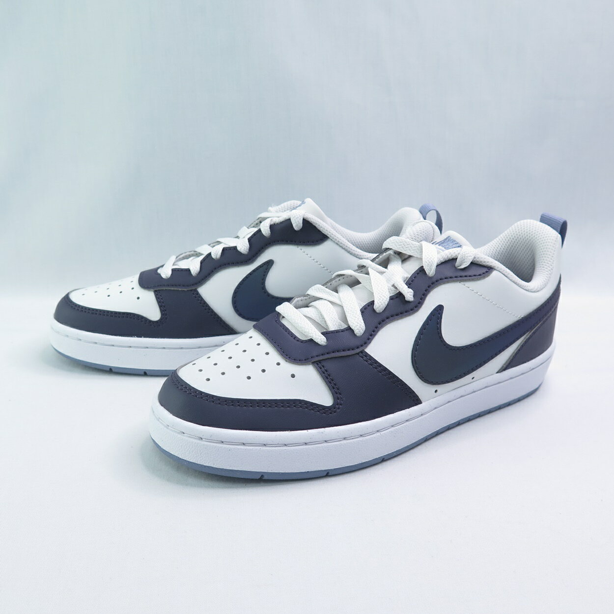 NIKE IB0716001 Court Borough LOW 女鞋 大童休閒鞋 白x紫藍【iSport愛運動】