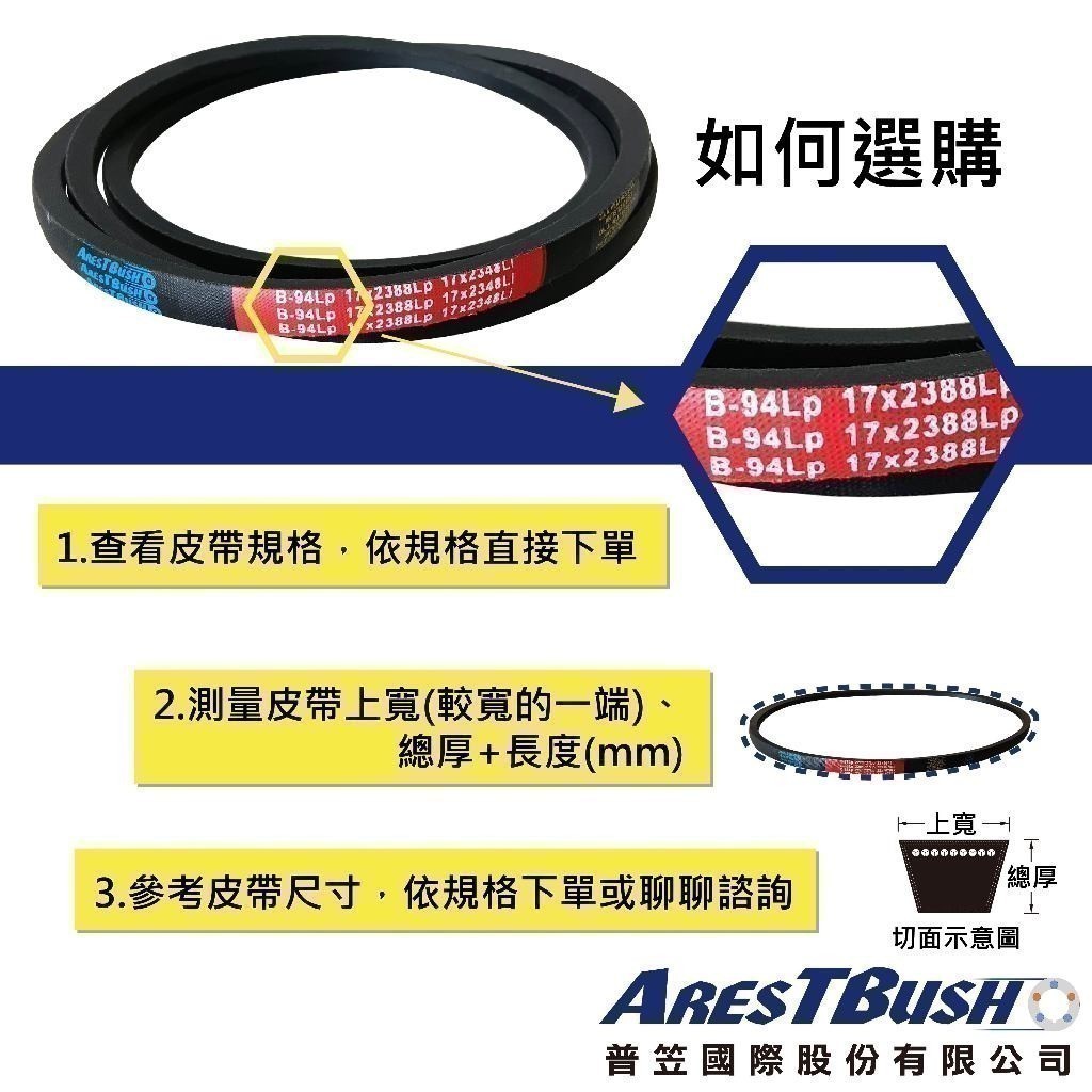 高張力包布型 三角皮帶 V-belt SPB4450 5