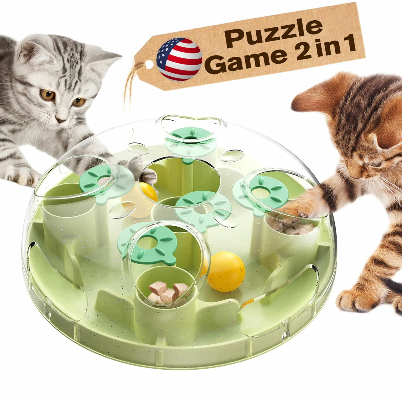 【KADTC】喵星人智探寶盒 多功能 益智訓練 寵物慢食 寵物訓練 腦力開發 舒緩焦慮 益智玩具