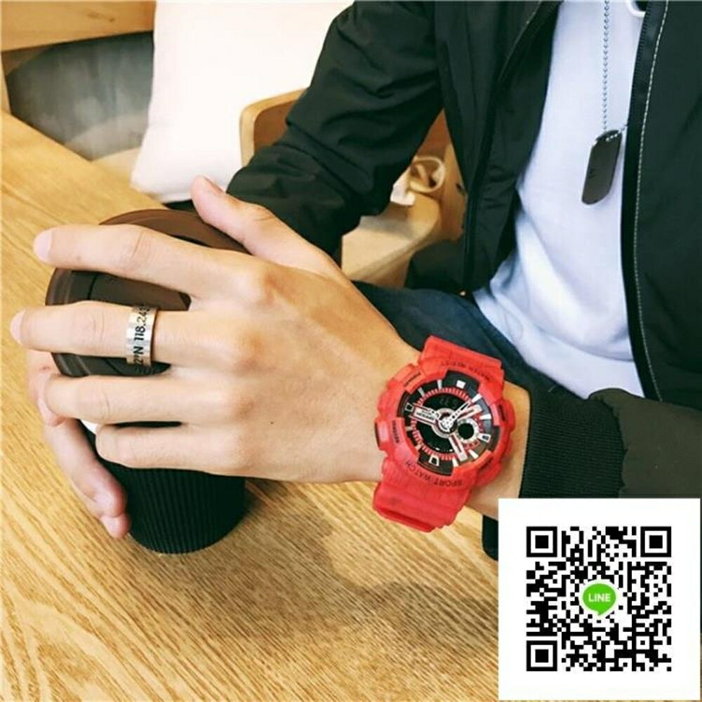 手錶 手錶男學生韓版簡約抖音潮流休閒防水運動電子表 年終鉅惠 可開發票