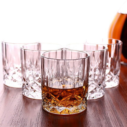酒杯玻璃創意日式厚底烈酒杯紅酒洋酒威士忌家用啤酒杯子套裝酒具