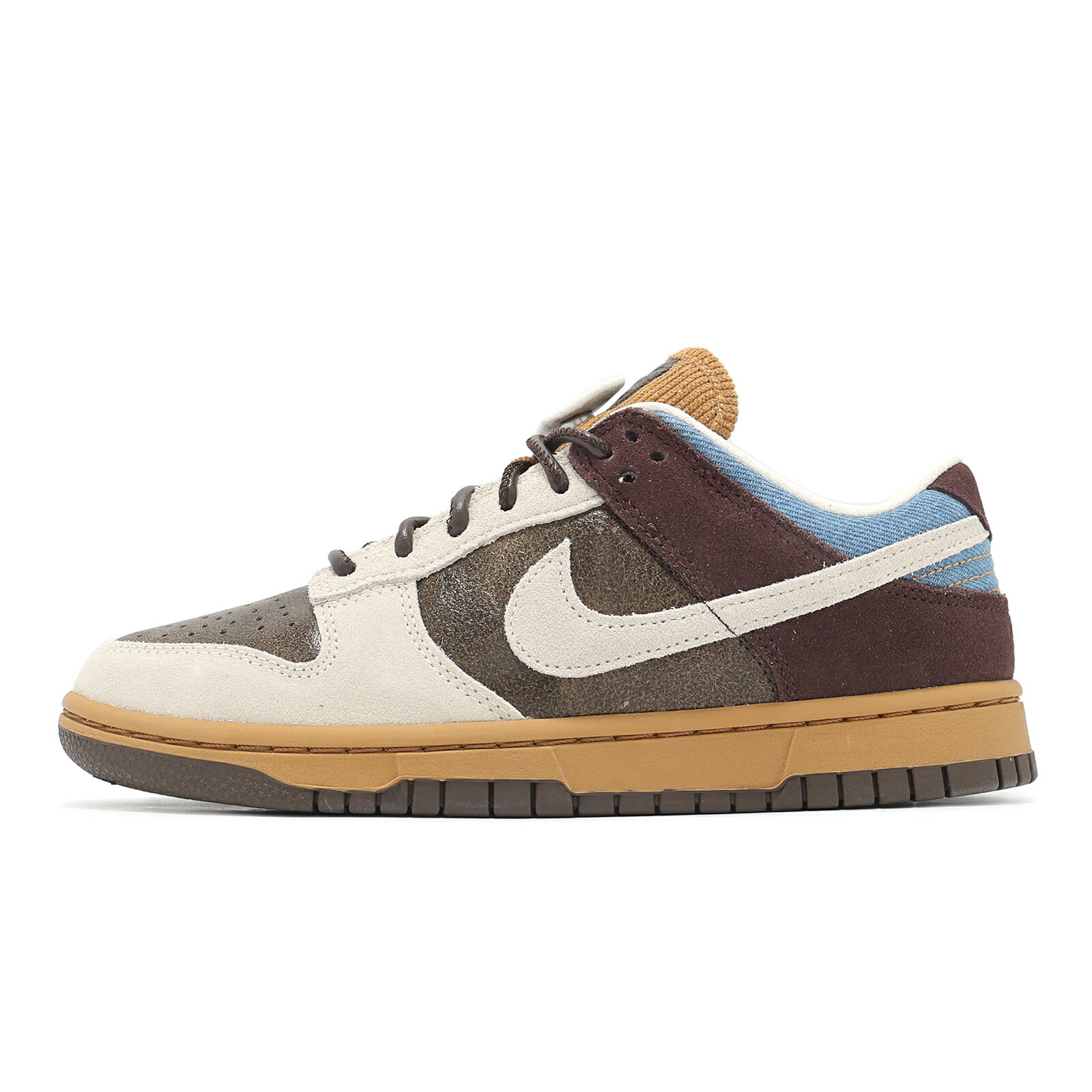Nike 休閒鞋 Wmns Dunk Low LX Love & Peace 女鞋 棕 藍 麂皮