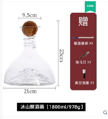 【臺灣現貨 6折下殺 僅一件！】歐式冰山紅酒醒酒器家用無鉛水晶玻璃快速醒酒器壺葡萄酒分酒器具 樂活生活館