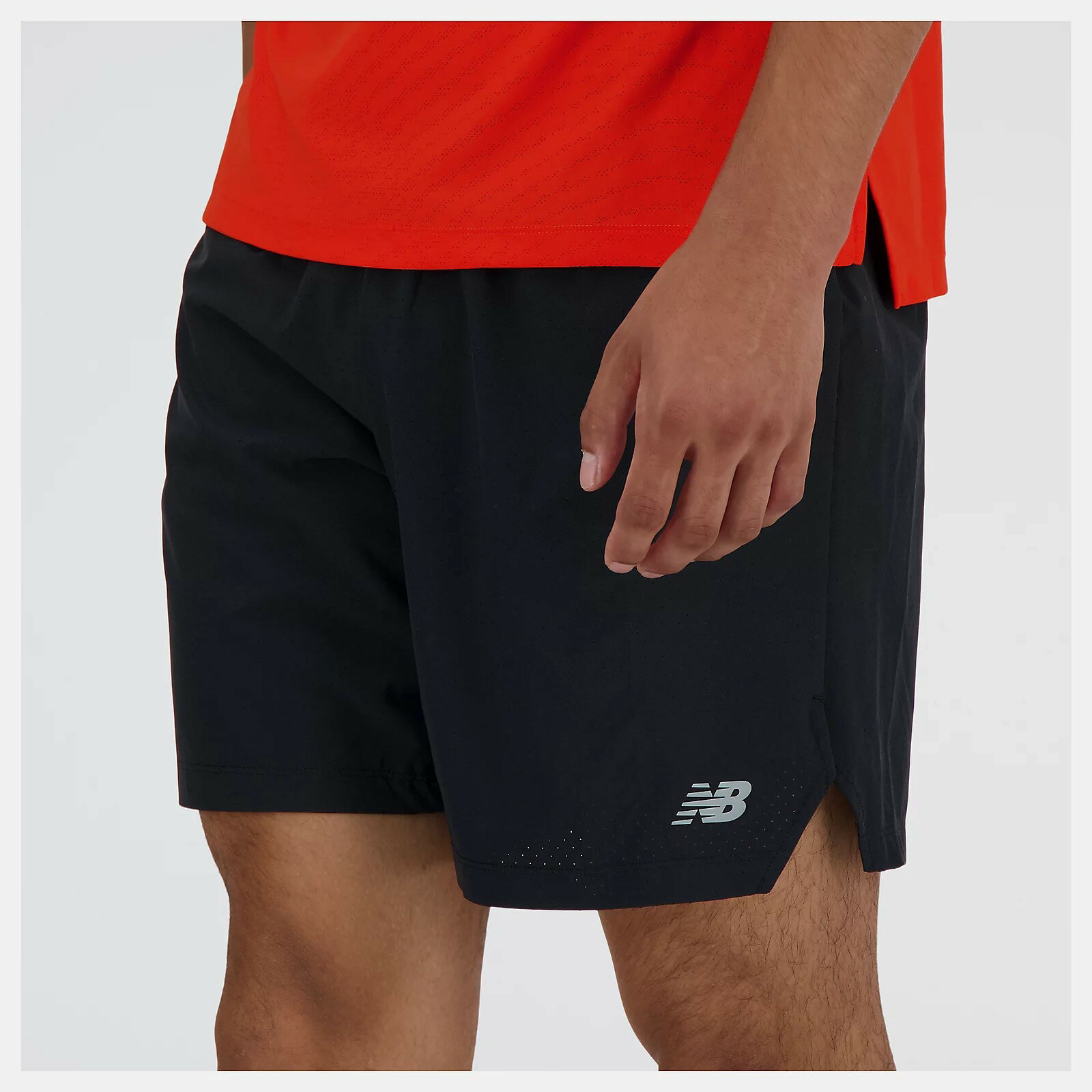 【滿千折百】NEW BALANCE 短褲 NB DRY 黑色 7吋 內襯 慢跑短褲 男 MS41283BK