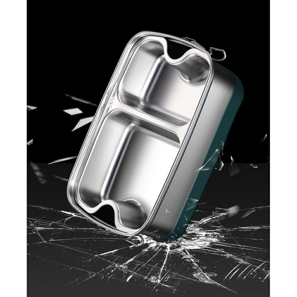 [現貨]便當盒 不鏽鋼便當盒 可蒸便當盒 不銹鋼便當盒 雙層 分隔便當盒 加熱餐盒 雙層分隔式不鏽鋼便當盒 2