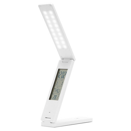 【現貨】AKARUI LED折疊桌燈 檯燈 充電式 鬧鐘 日曆 溫度計