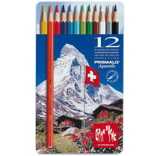 瑞士Caran dAche卡達prismalo12色高級水性彩色鉛筆* 999.312
