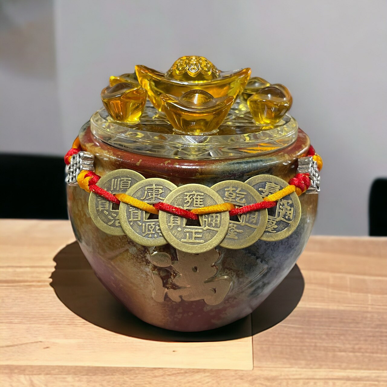 💯 鶯歌 福運亨通七星元寶 招財進寶 開運生財 聚寶盆 套組 七星陣 正財偏財 ❤️含淨化加持 含底座 1