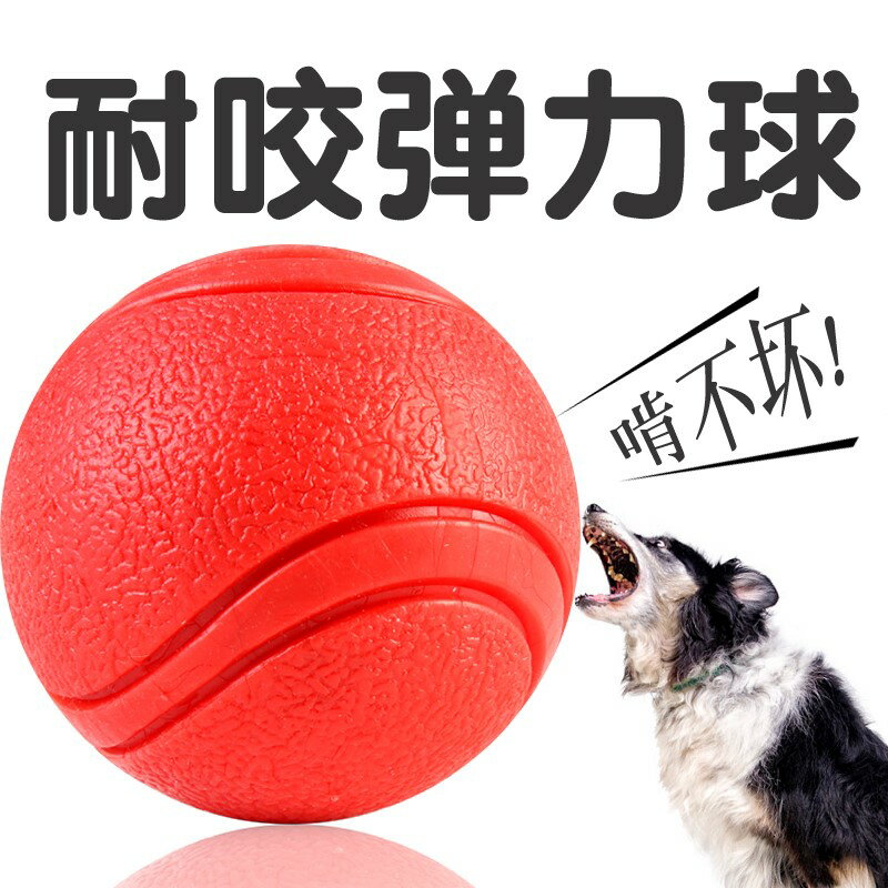 馬犬訓練球橡膠球實心彈力球磨牙球狗玩具自己玩寵物球耐咬球