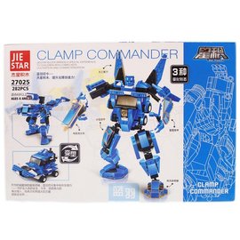 JIE STAR 杰星積木 27025 藍羽司令變形積木/一個入(促450) 約282片入 DIY益智積木~睿【APP滿額下單10%點數(單一帳號最高1000點)】9/30止