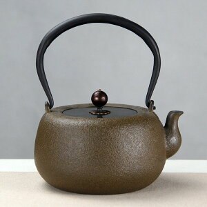 簡約黃肌鑄鐵壺煮水日本南部純手工無涂層家用復古老鐵壺茶具套裝